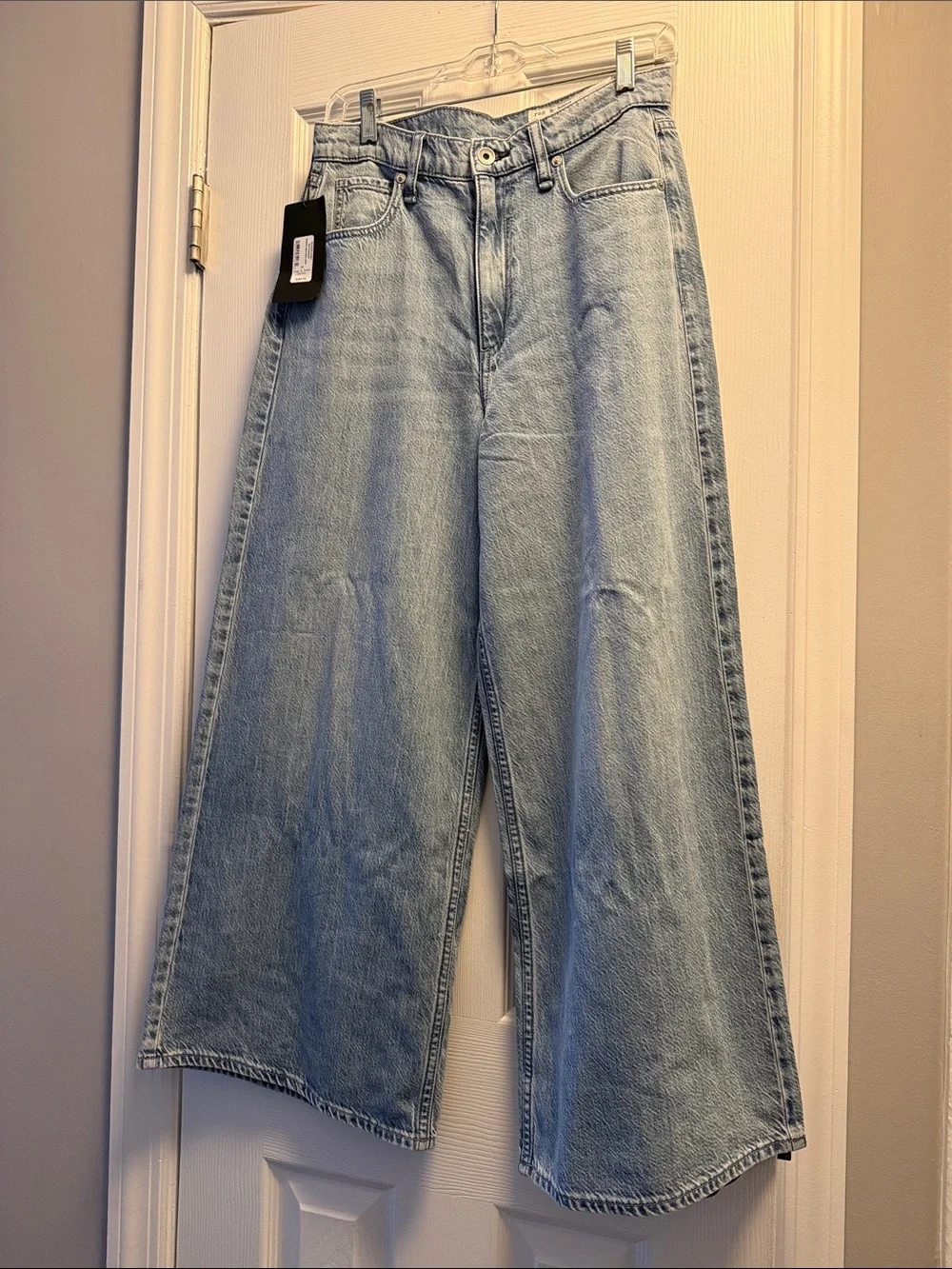 Brand New Rag & Bone The Serena High Rise Crop Wide Leg Jeans Size 27 Buchanan